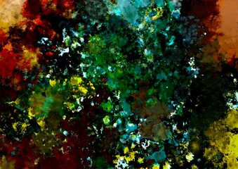 緑色の幻想的なキラキラ水彩テクスチャ背景
