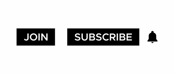 Join and Subscribe Button Icon Vector