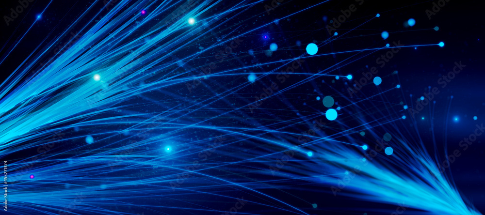 Poster Creative glowing lines texture. Big data and technology concept. 3D Rendering.