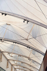 Obraz premium Engineering, technology, roof, tarpaulin, skeleton, wire, protection