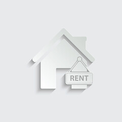 Fototapeta na wymiar rent a house icon - vector