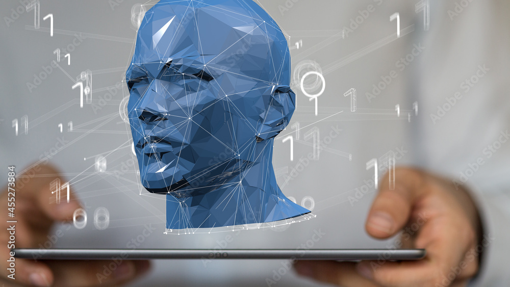 Poster Human head with network plexus structure