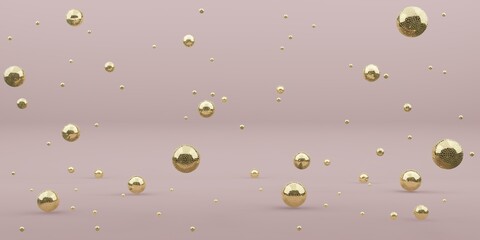 christmas baubles new year decoration ball 3d illustration