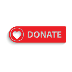 donate icon button vector. help, aid sign