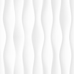 White wavy background. Seamless texture. Abstract geometric background. Vector illustration