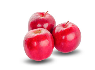 Fototapeta na wymiar Fresh red apple isolated on white background With clipping path.