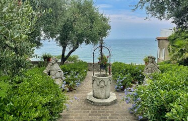Ruins of roman villa Grottoes of Catullus in sirmione at lake garda in itlay