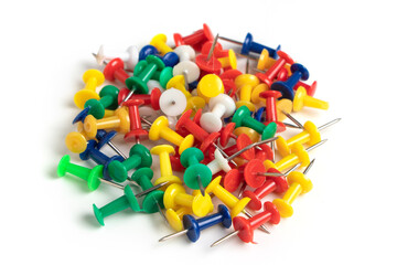 Push Pin on a white background isolated