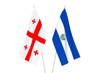 Georgia and Republic of El Salvador flags