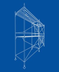 Prefabricated scaffolding. Vector