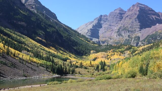 On the trail to Maroon Bells, Colorado