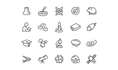 Science Thin Line Icons vector design 