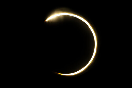 Easy to add lens flare effects for overlay designs or screen blending mode to make high-quality images. Abstract sun burst, digital flare, iridescent glare over black background.