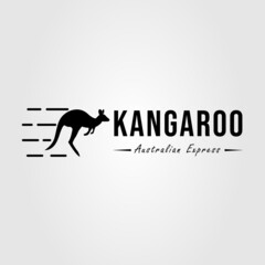 australian kangaroo or australian shipping delivery logo vector illustration design