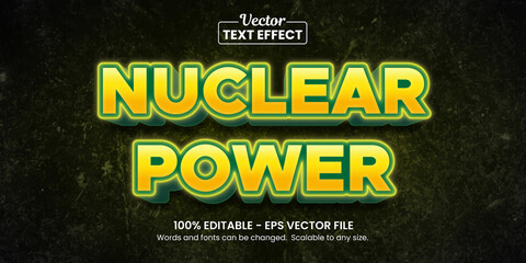 Yellow Nuclear power, Editable Text Effect