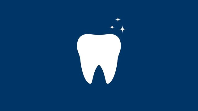 somatology tooth icon animation 4K video dentist logo