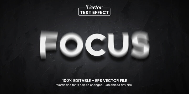 Focus Illusion, Editable Text Effect