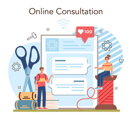 Crafting and modeling school course online service or platform