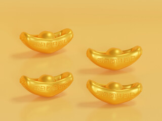 Chinese New Year with cute Translation: Wish you good fortune on the coming year 3d rendering