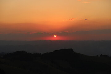 sunset in the mountains