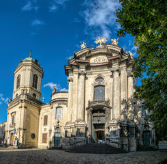 Fototapeta na wymiar Dominican Cathedral and Monastery in Lviv, Ukraine