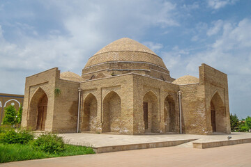 Building of medieval bazaar called chorsu. Built in traditional oriental style in XV-XVII. Shot In Shakhrisabz, Uzbekistan