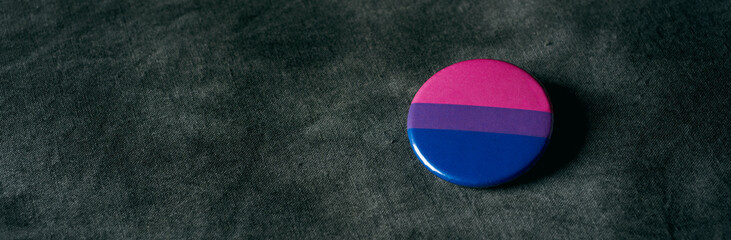 bisexual pride flag, web banner - obrazy, fototapety, plakaty