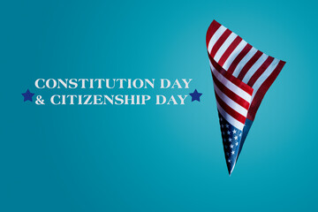 american flag and text constitution day