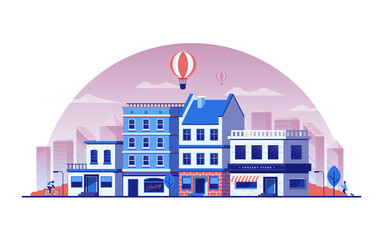 Obraz premium Flat Modern design Illustration of Cityscape