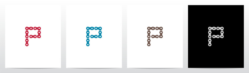 Chain Forming Letter Logo Design P