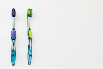 multi-colored toothbrushes for brushing teeth