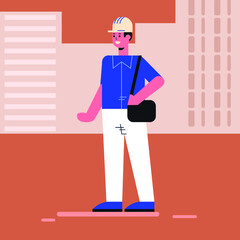 The architecture flat illustration