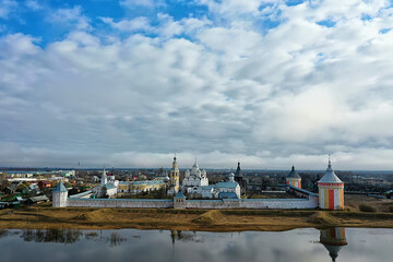 Fototapeta premium priluki monastery vologda, christianity history architecture landscape