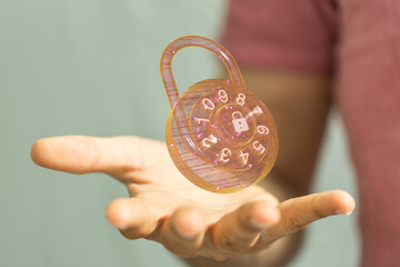 Information technology protected with firewall, secure access and encryption against cyber