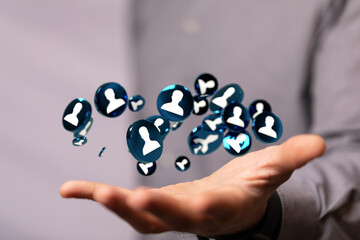 videoconference group of people talking in social network