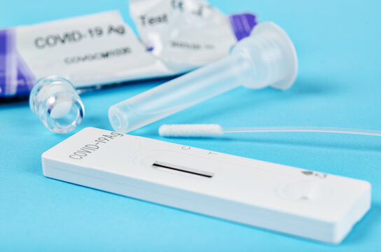 Rapid kits of Covid-19 Ag test.