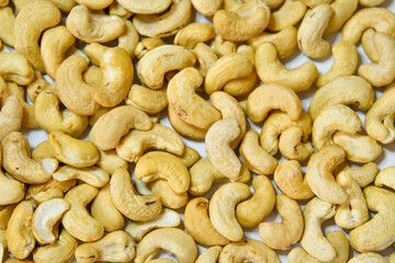 cashew nuts  nature on white isolated background supermarket