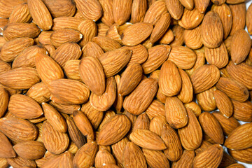 nuts almonds many organic background supermarkets