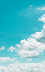 White clouds on the blue sky, background - 455296547
