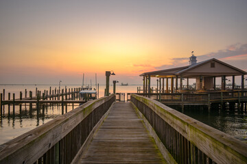 pier at sunset