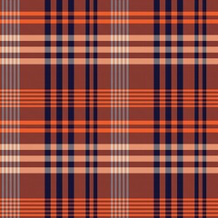 Orange Asymmetric Plaid textured Seamless Pattern