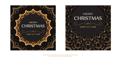 White color Merry Christmas and Happy New Year flyer template with winter ornament.