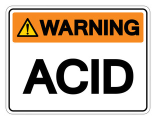 Warning Acid Symbol Sign,Vector Illustration, Isolate On White Background Label. EPS10