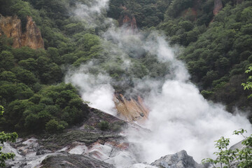 Major tourist attractions in northern Japan The beautiful Jigokudani Valley or 