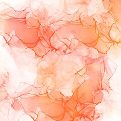 abstract fluid art painting alcohol ink technique autumn deep yellow background