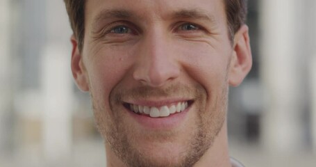 Happy man smiling portrait