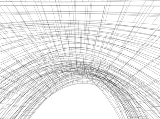 abstract architecture digital drawing