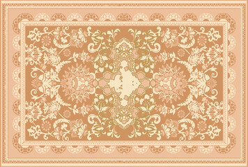 vector contemporary art illustrated Persian rug, carpet original design, tribal texture pattern design .  