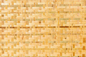 Fototapeta premium Weave bamboo pattern wall for background