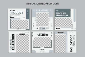 Furniture social media post template